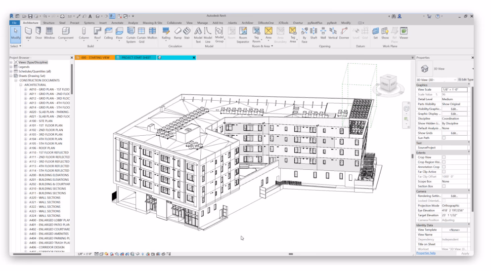 Revit UX (a BIM software)